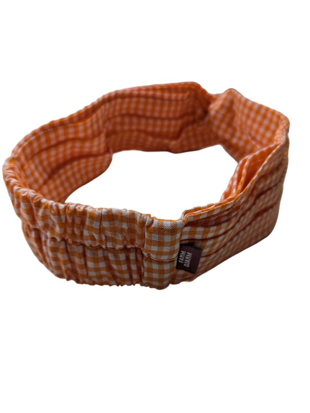 NWOT Orange and White Gingham Knot Headband - Picture 4 of 6